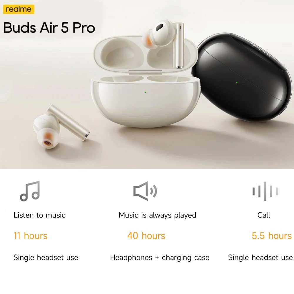 Realme Buds Air 5 Pro Active Noise Cancelling True Wireless Earbuds